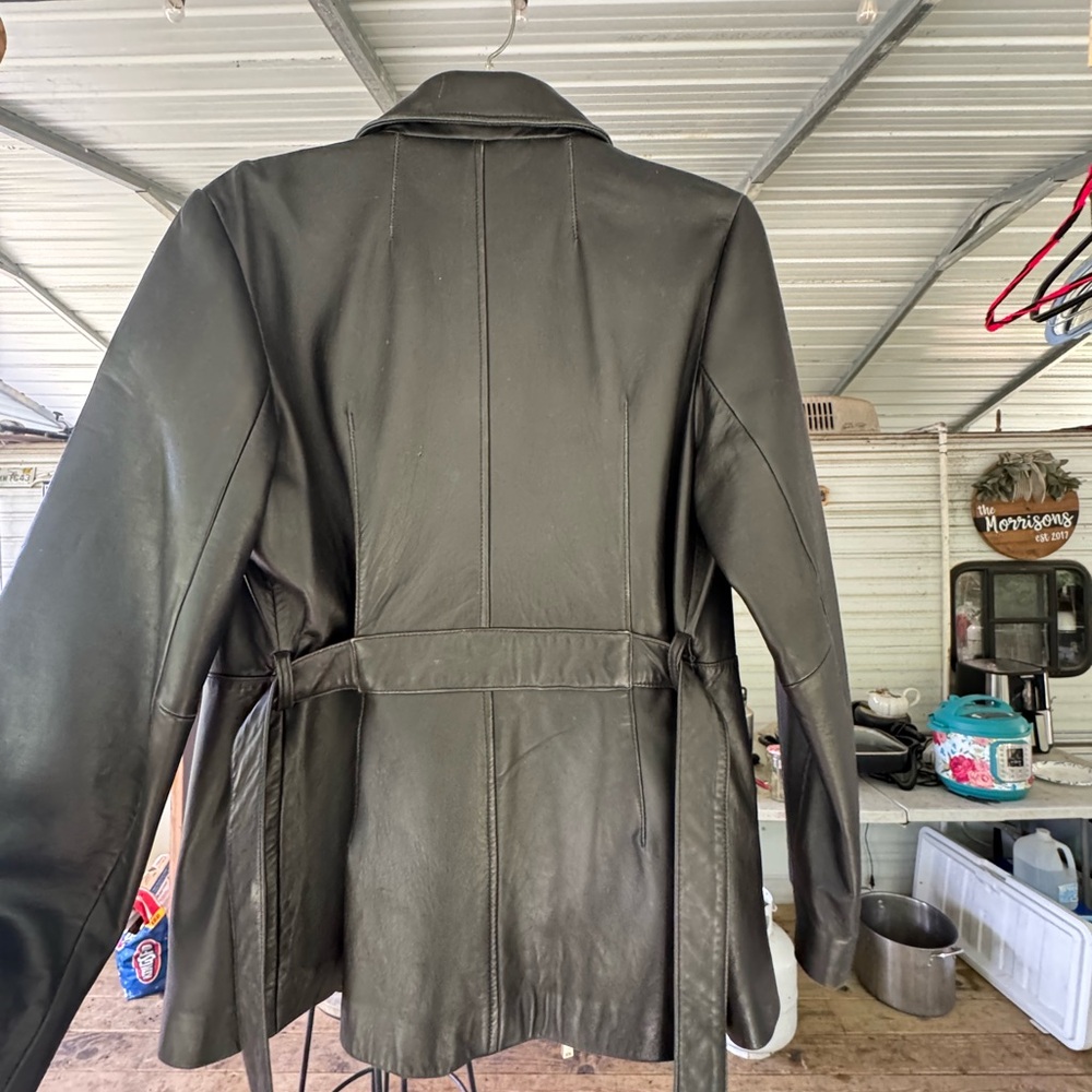 Nine West Black Leather Jacket - Picture 2 of 10